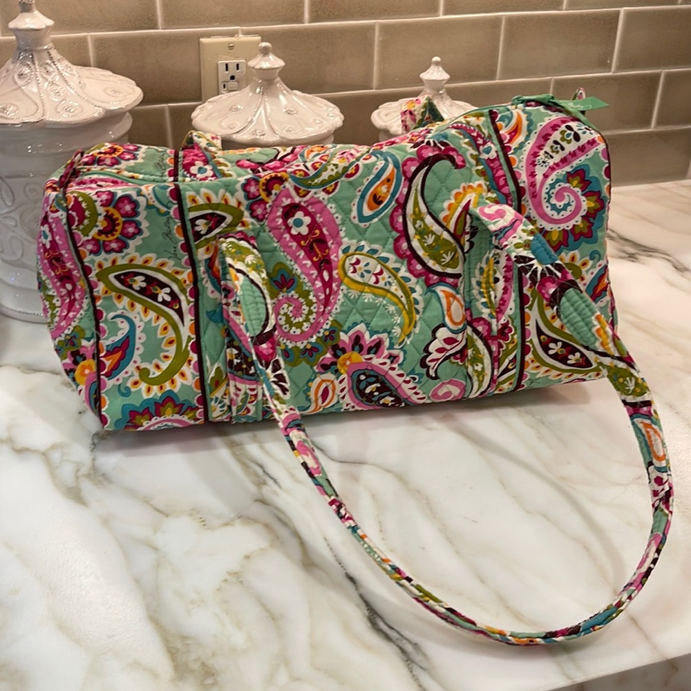 Patterned vera Bradley mini duffel bag